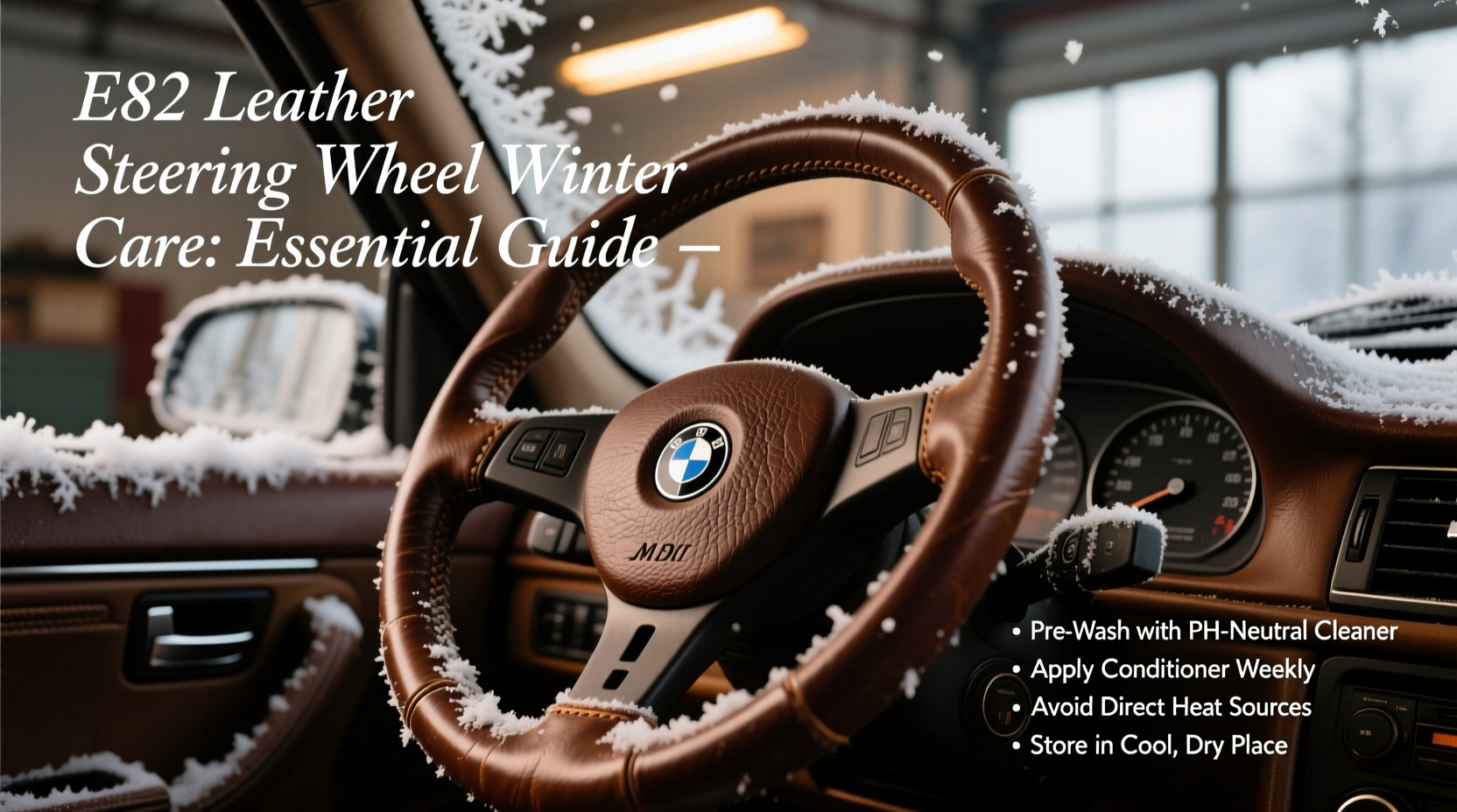 e92 leather wheel winter care
