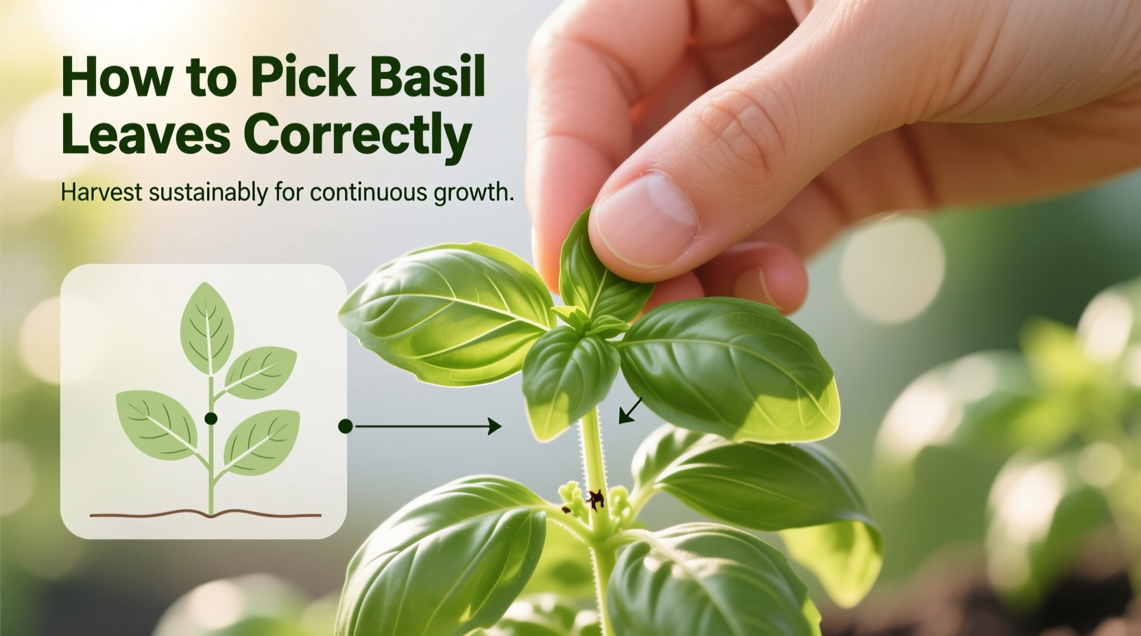 how to pick basil leaves