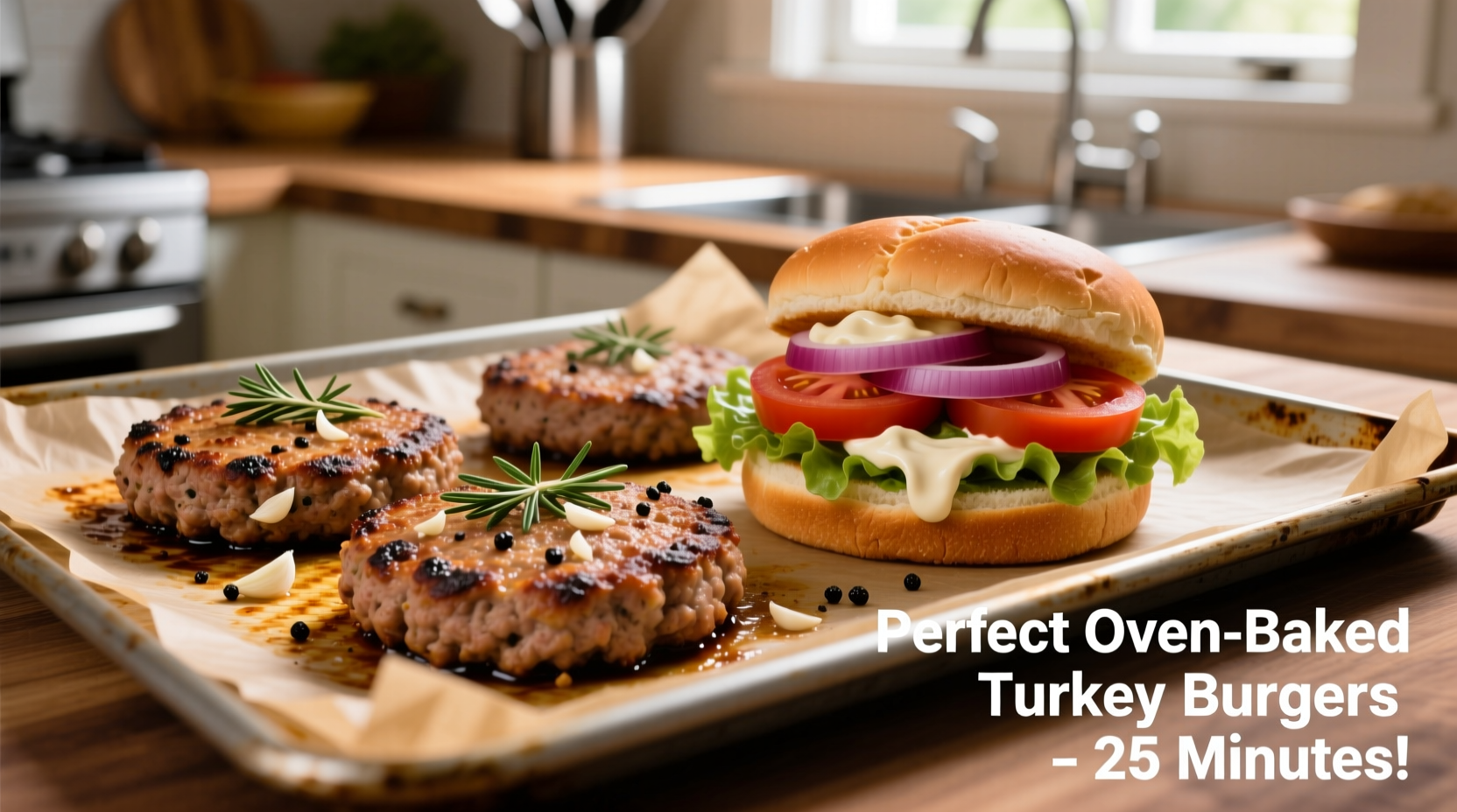 how to cook turkey burgers in the oven