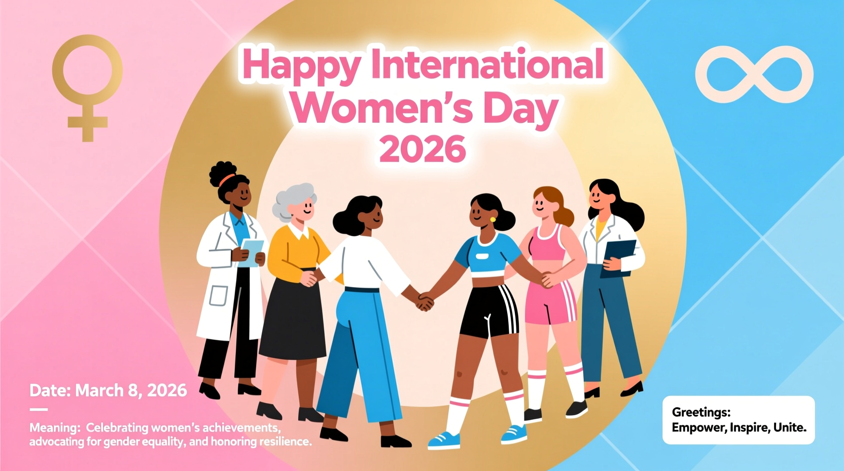 happy international womens day text