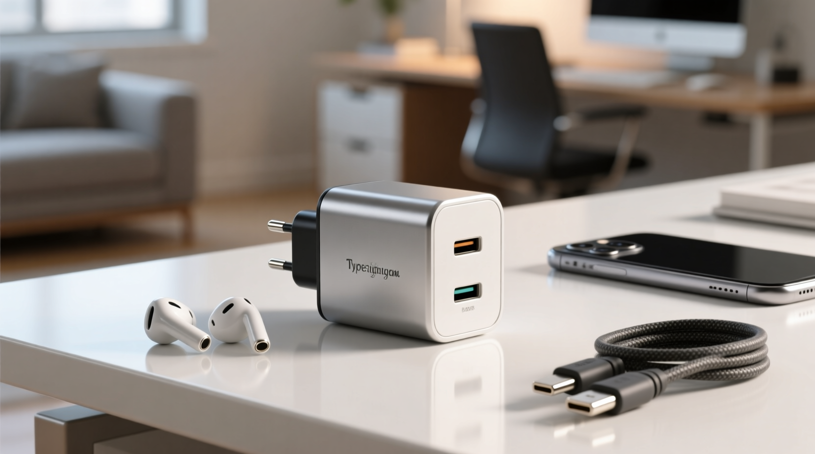 type c charger with adapter