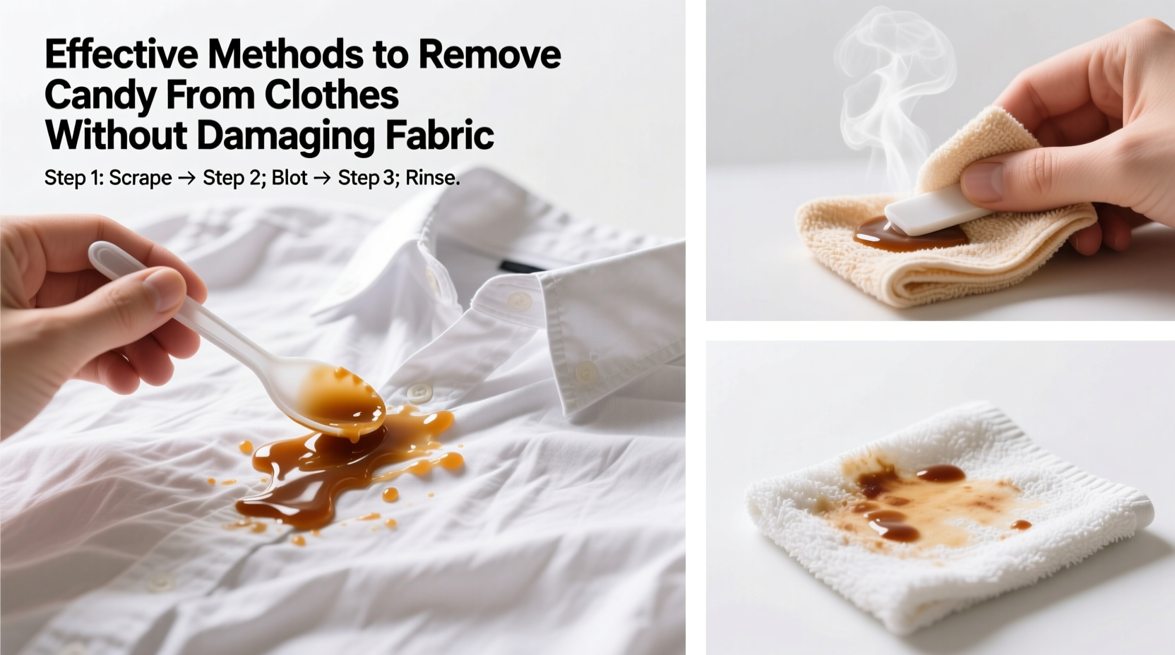 effective methods to remove candy from clothes without damaging fabric