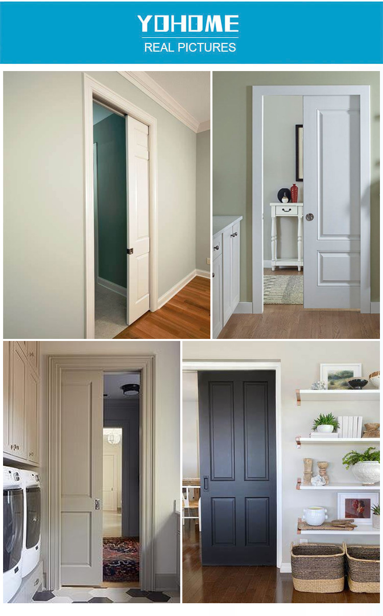 美国磨砂玻璃面板口袋门无框架厨房口袋门带玻璃滑动厨房口袋门