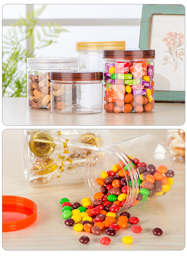 Cosmetic Body Scrub Container 30g 50g 100g 150g Clear PET Plastic Cream Jar