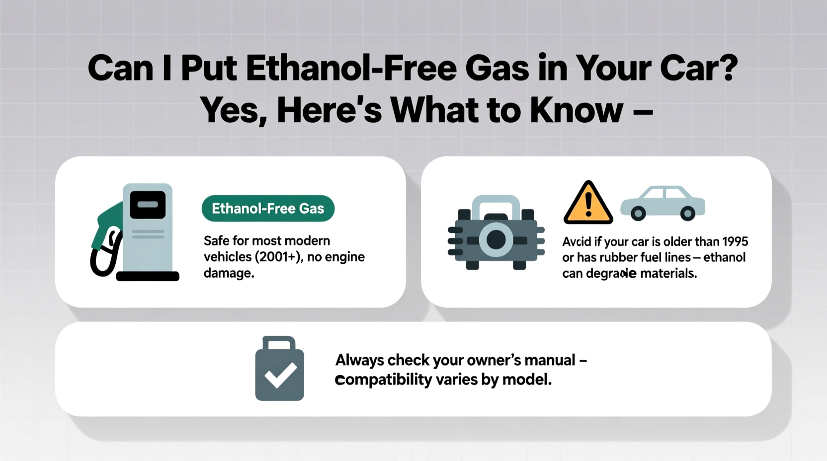 can i put ethanol free gas in my car