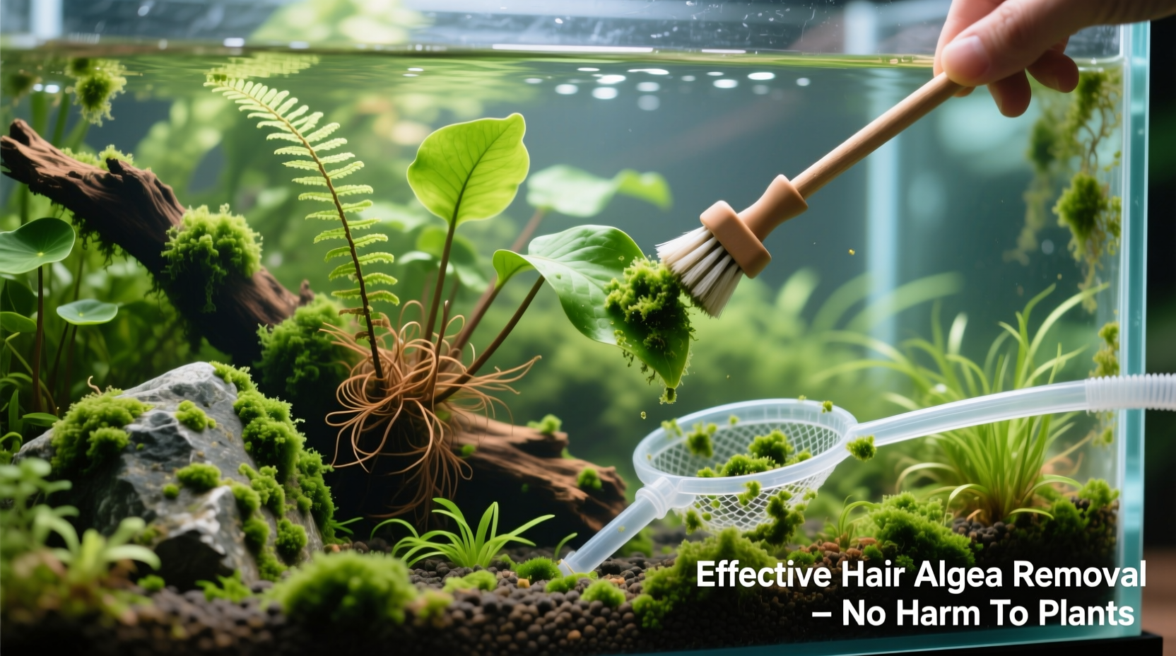 effective strategies for removing hair algae from your planted aquarium without harming plants