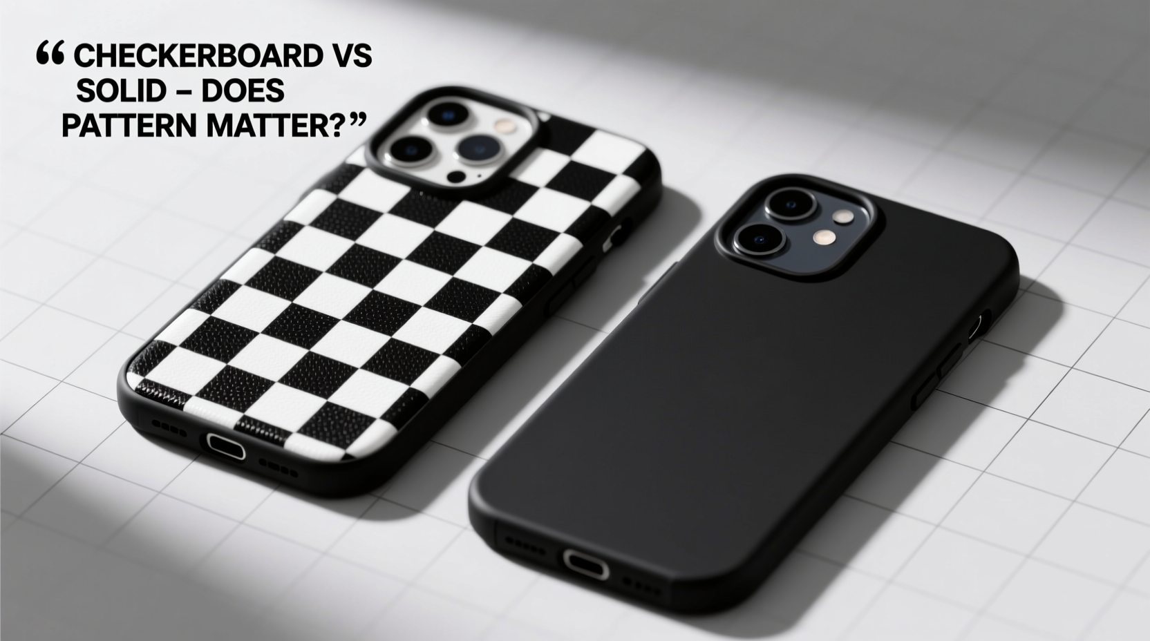 checkerboard vs solid phone case does the pattern actually matter or is it just hype