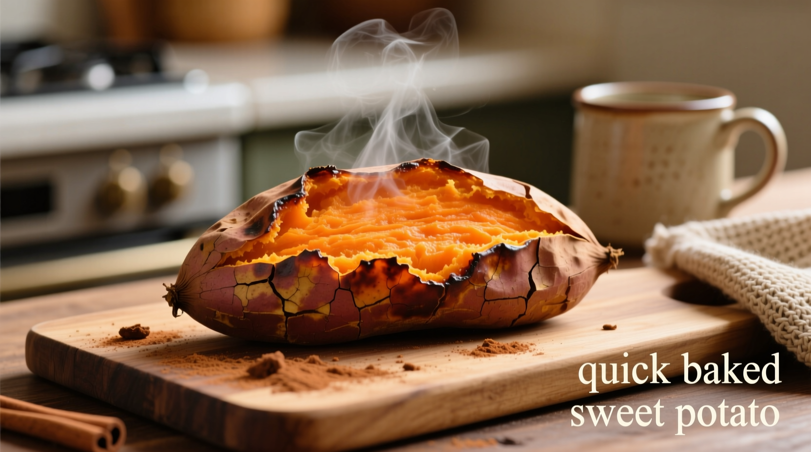 quick baked sweet potato