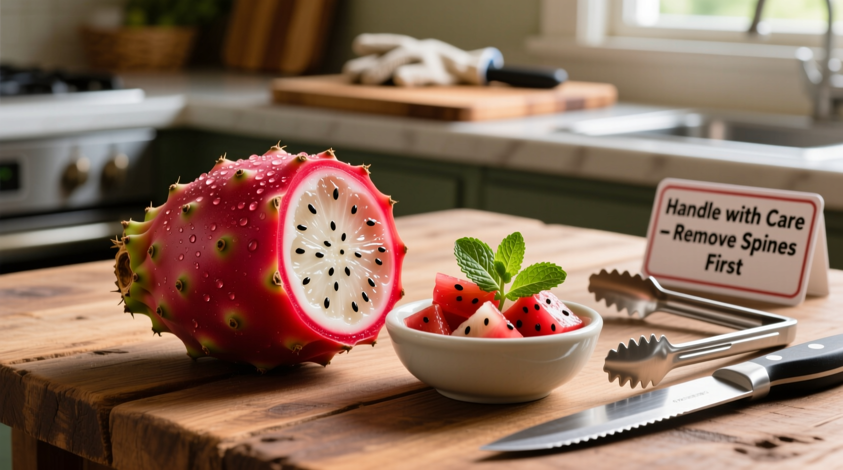 how to eat red cactus pear