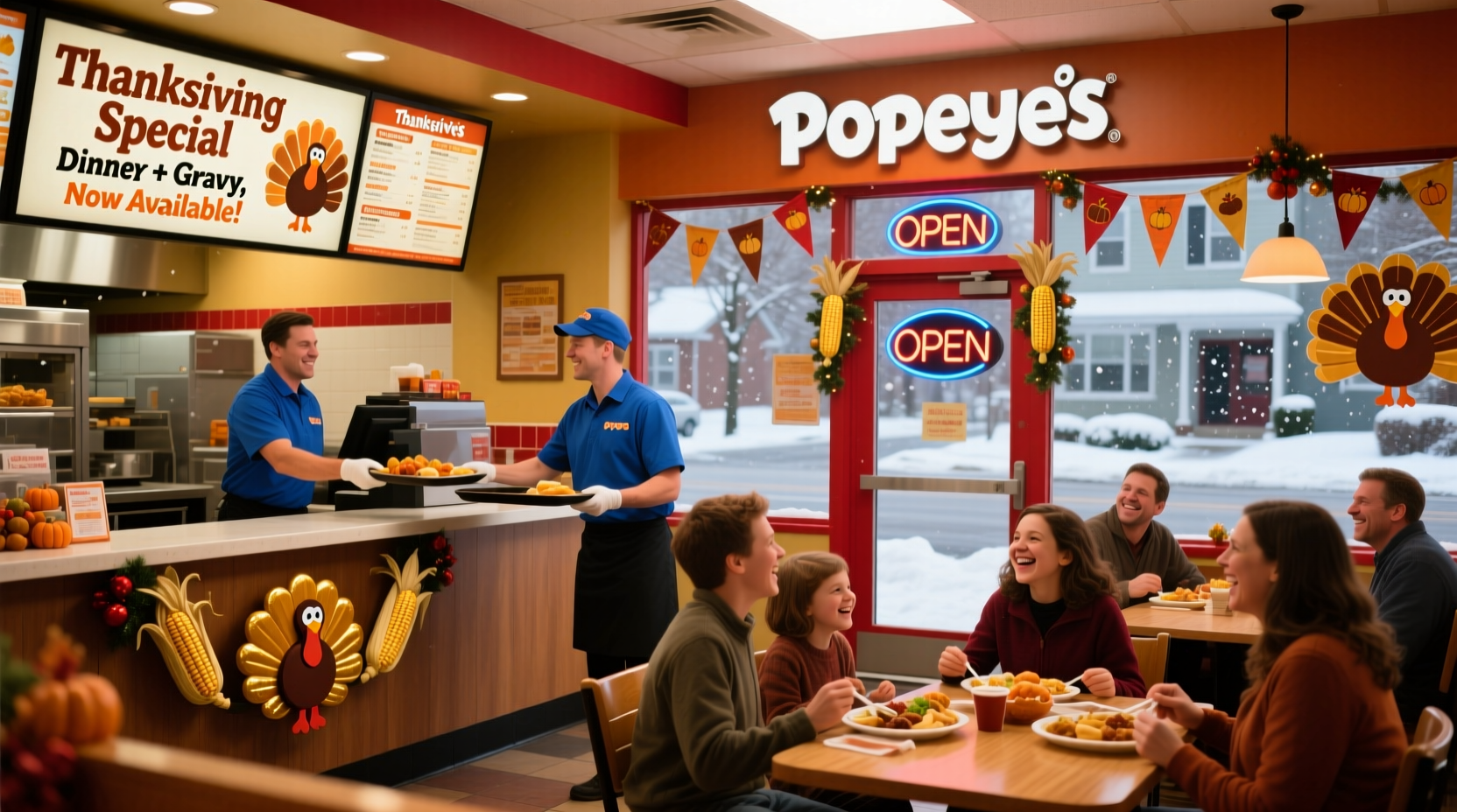 is popeyes open on thanksgiving near me
