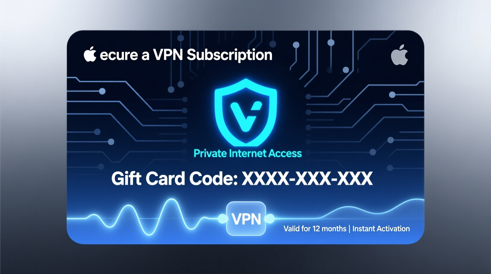 Private Internet Access Gift Card Secure A Vpn Subscription