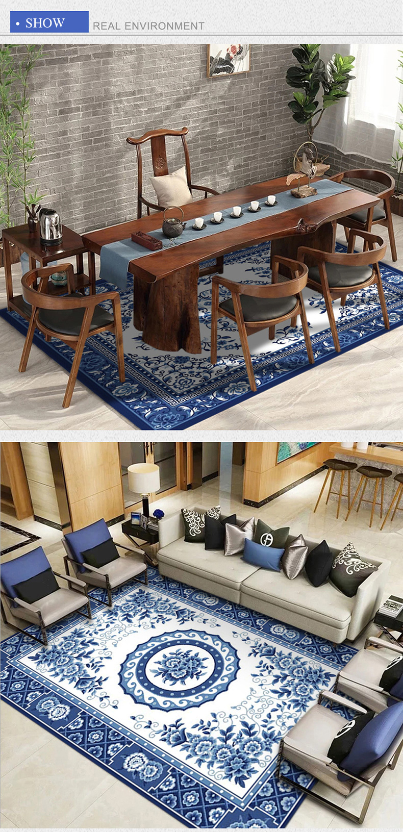 3D Top Quality Floor Rug Luxury Non Slip Playroom Kid Carpet Child Room Plastic Bag Living Room Chinese Style Customized Woven