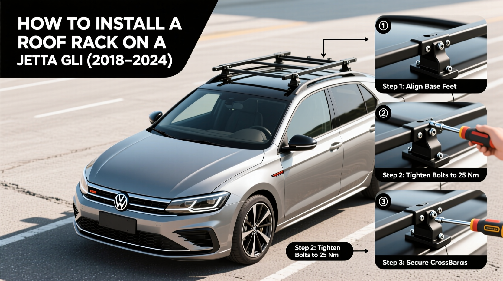 jetta gli roof rack install