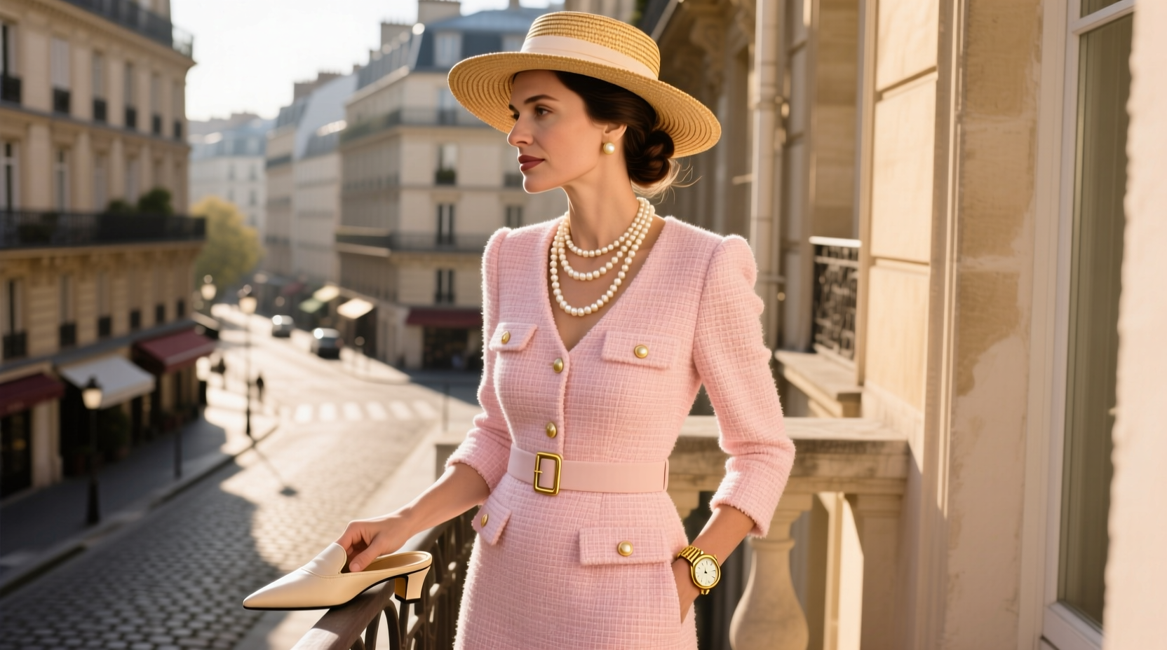 mastering how to accessorize a pink tweed dress for effortless chic