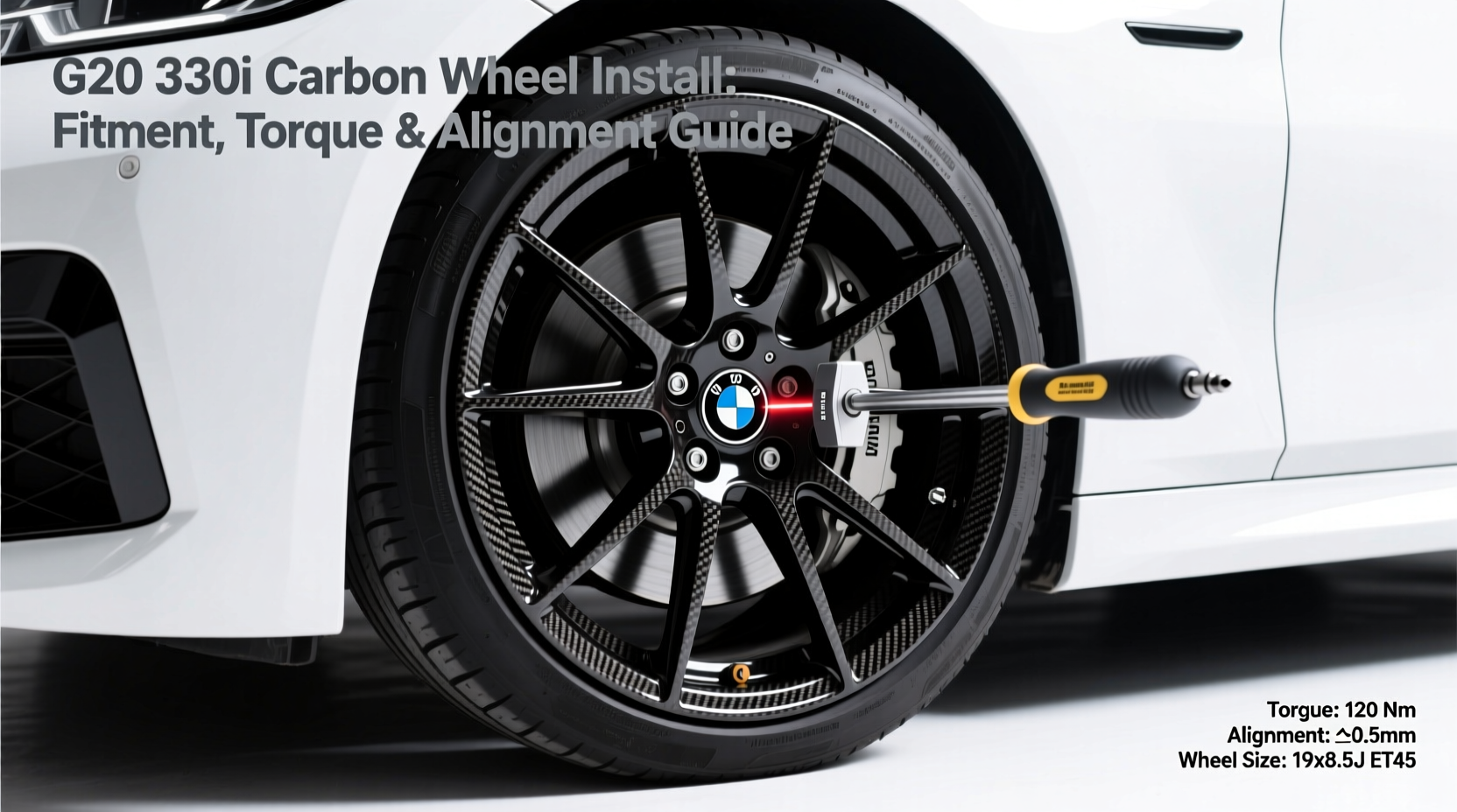 g20 330i carbon wheel install