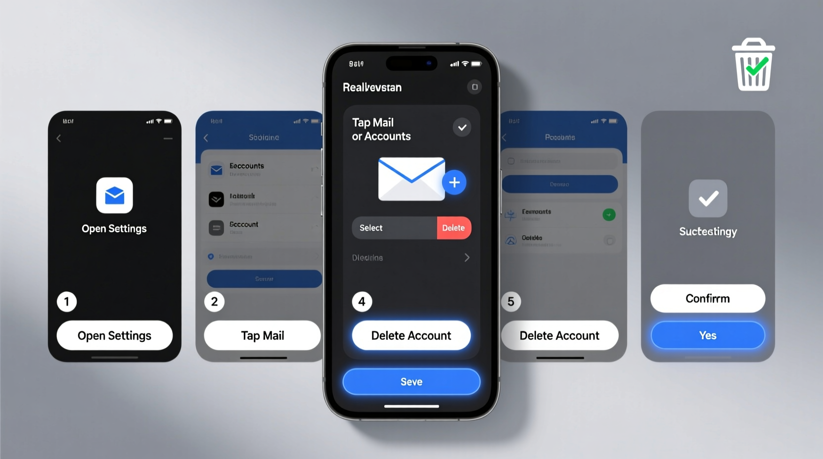 step by step guide to safely delete an email account from your mobile phone