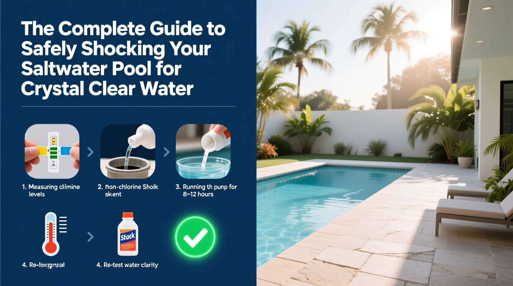 the complete guide to safely shocking your saltwater pool for crystal clear water