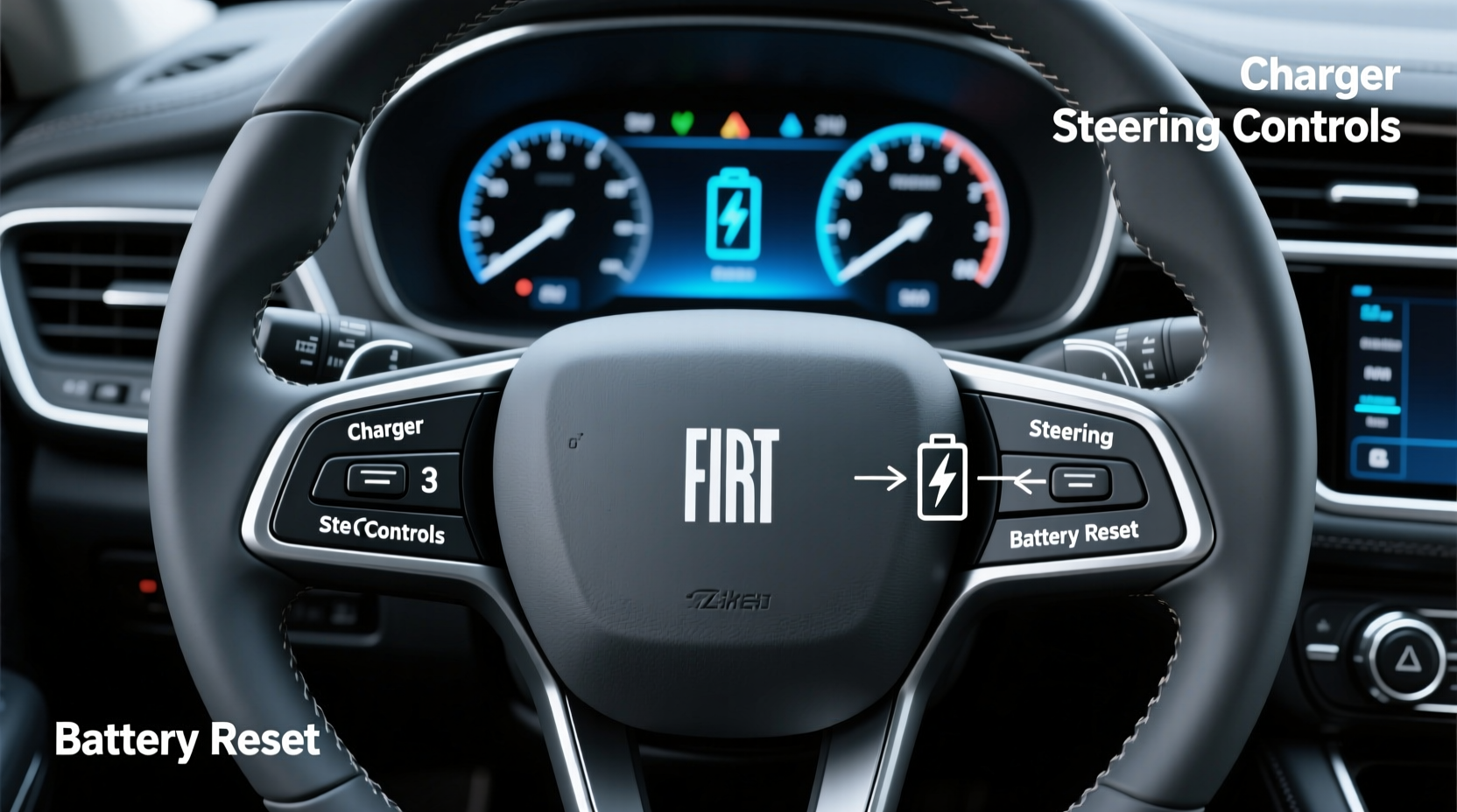 charger steering controls battery reset