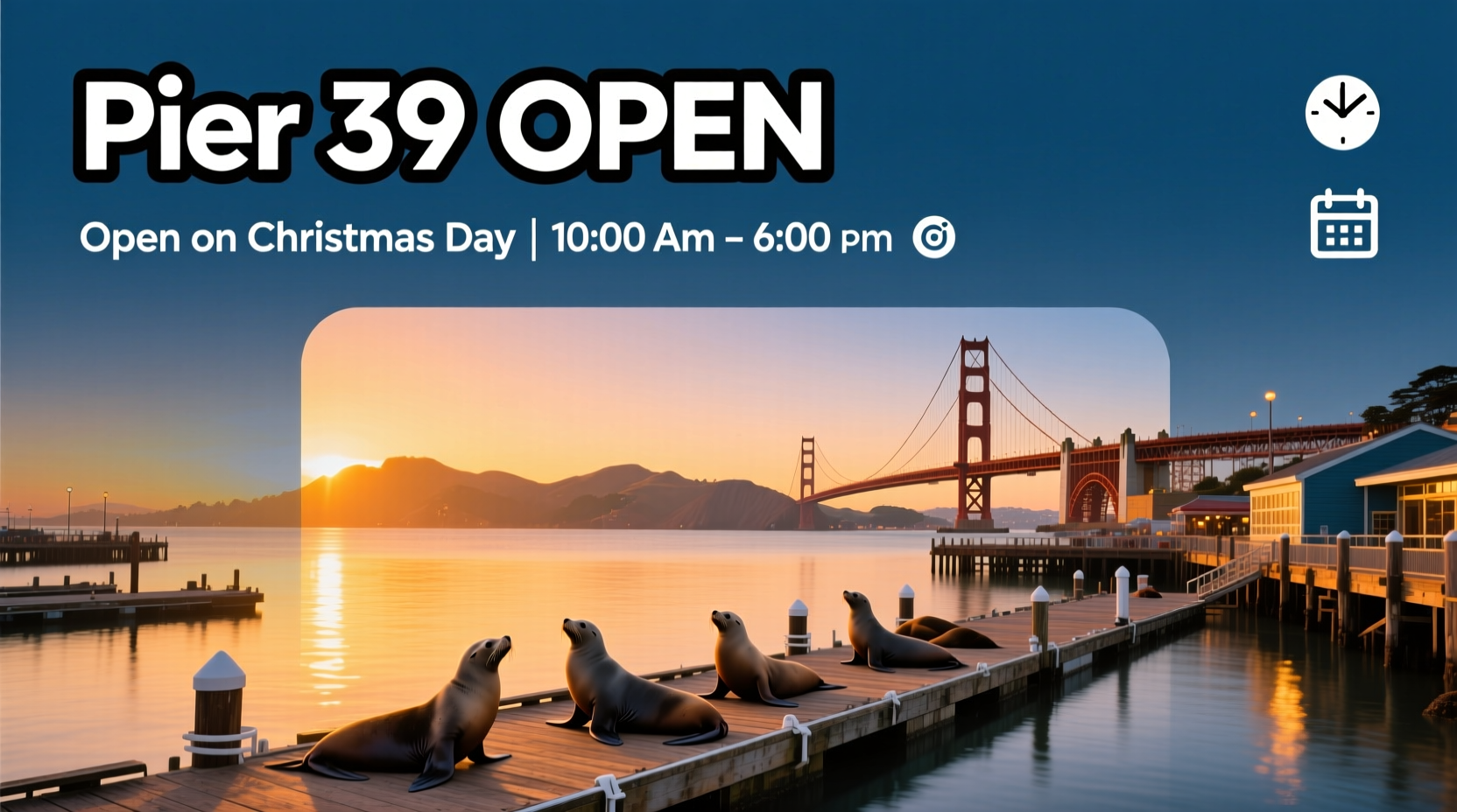 is pier 39 open on christmas day