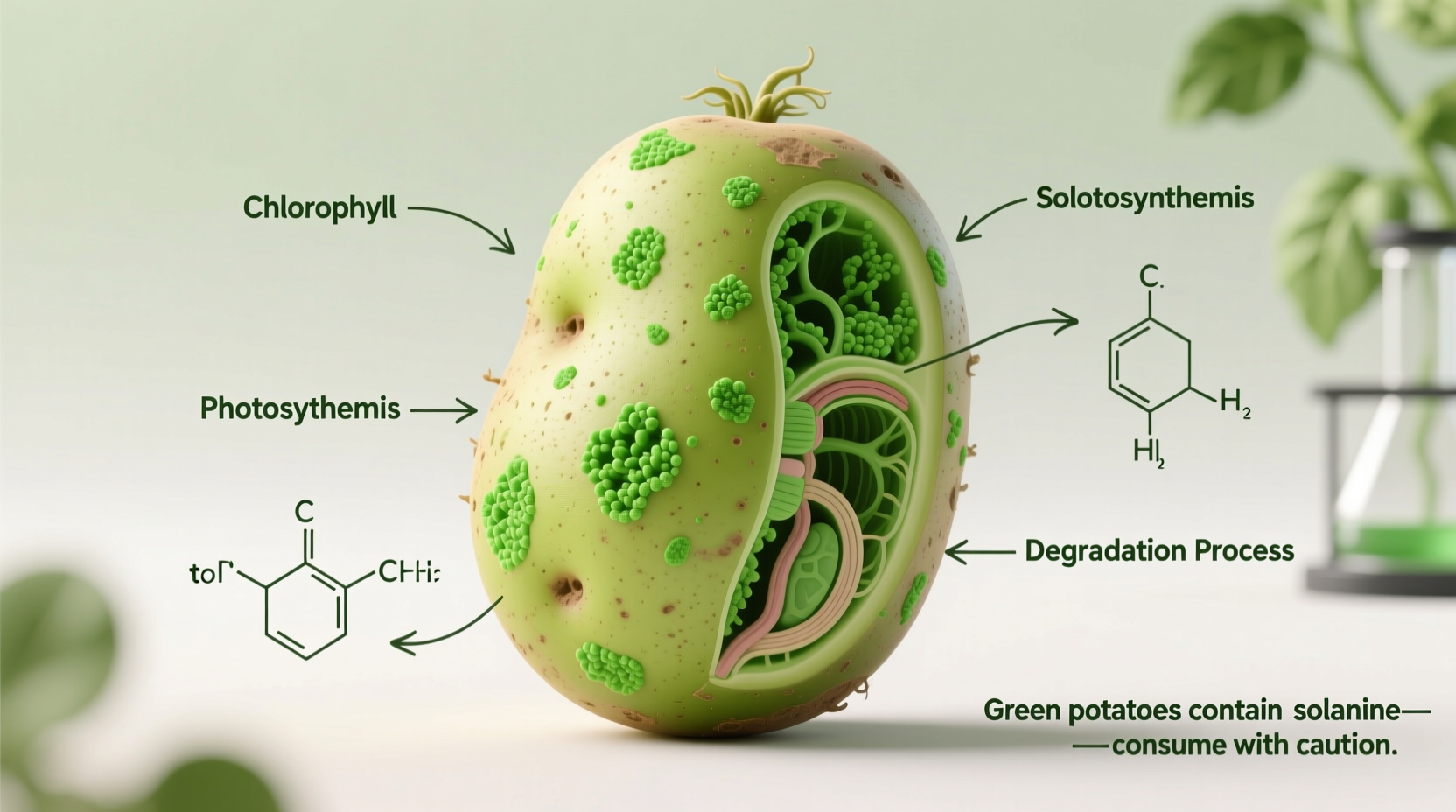 what does a green potato mean