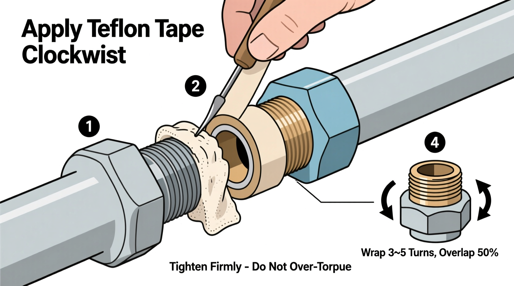 the complete guide to installing teflon tape for leak proof pipe connections