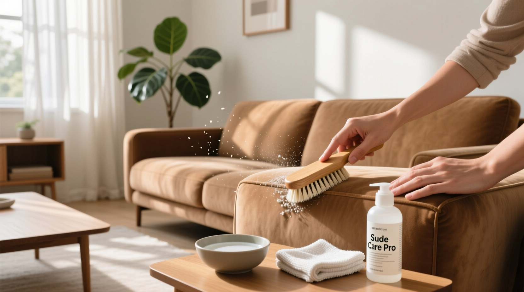how to clean suede couch