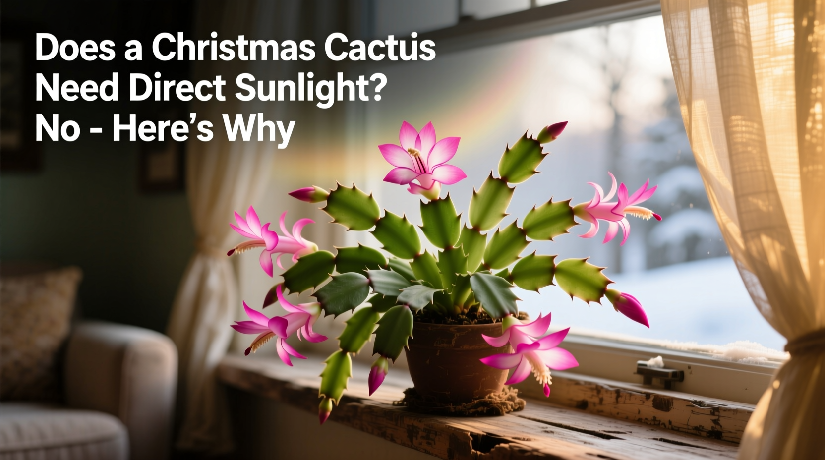 does a christmas cactus need direct sunlight