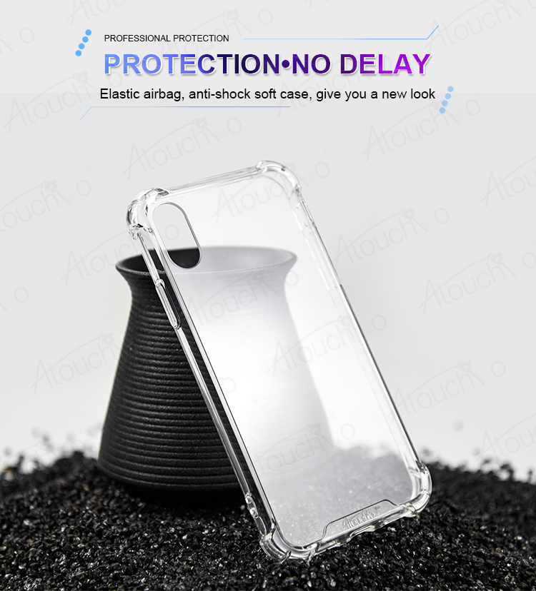 Atouchbo Transparent Anti-Shock TPU PC Phone Case for iPhone X Xs Max XR And Many Models Mobile Phone Back Cover