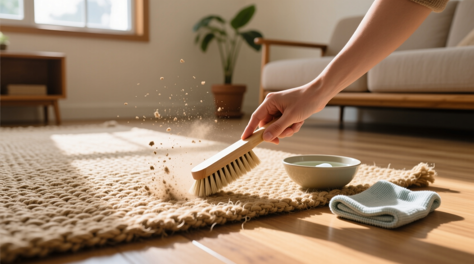 how to clean a jute rug