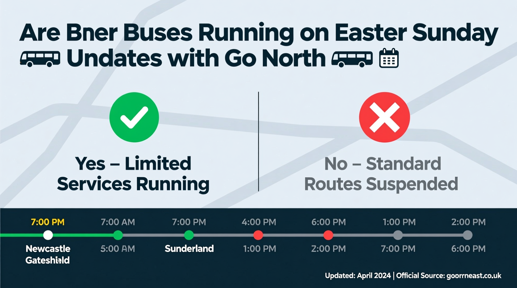 Are Buses Running on Easter Sunday with Go North East?