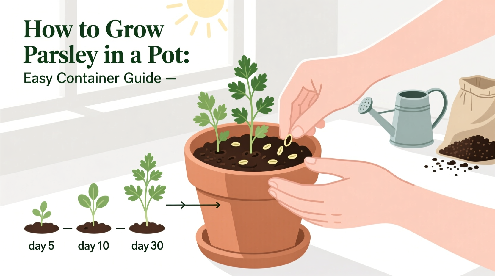 how to grow parsley in a pot