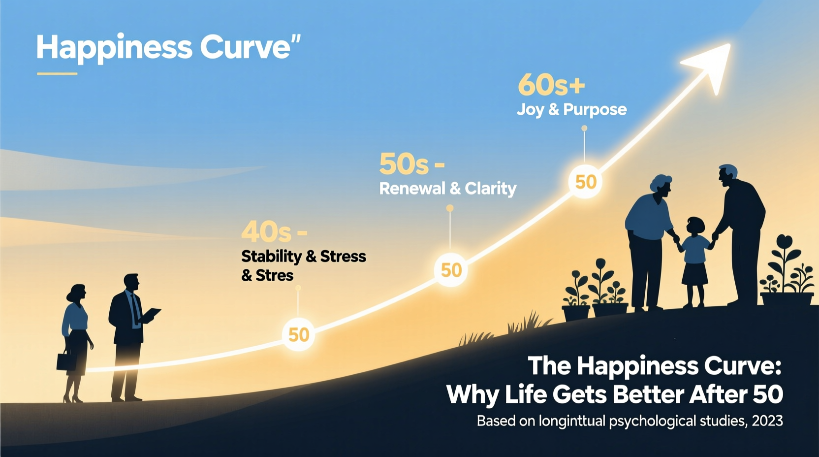 the happiness curve why life allegedly gets better after 50