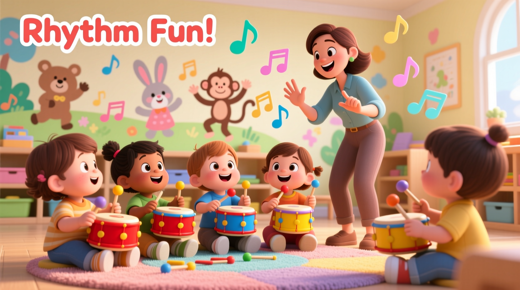 creative ways to teach toddlers rhythm using hand drums for fun and learning