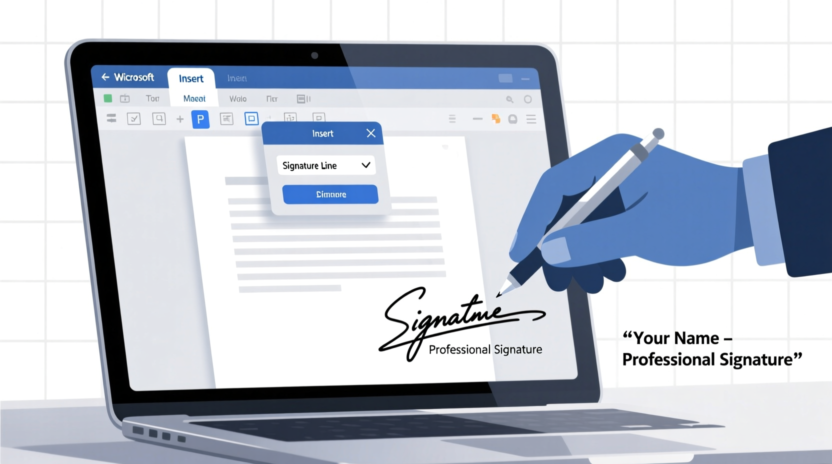 how to easily add a personalized signature to your word document for professional use
