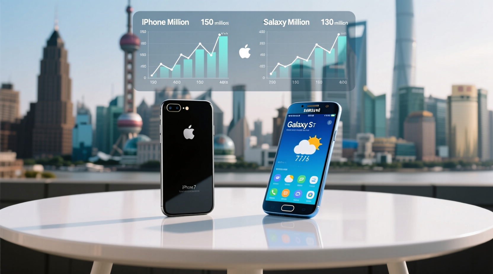in 2016 were iphones actually more popular than samsung galaxy phones