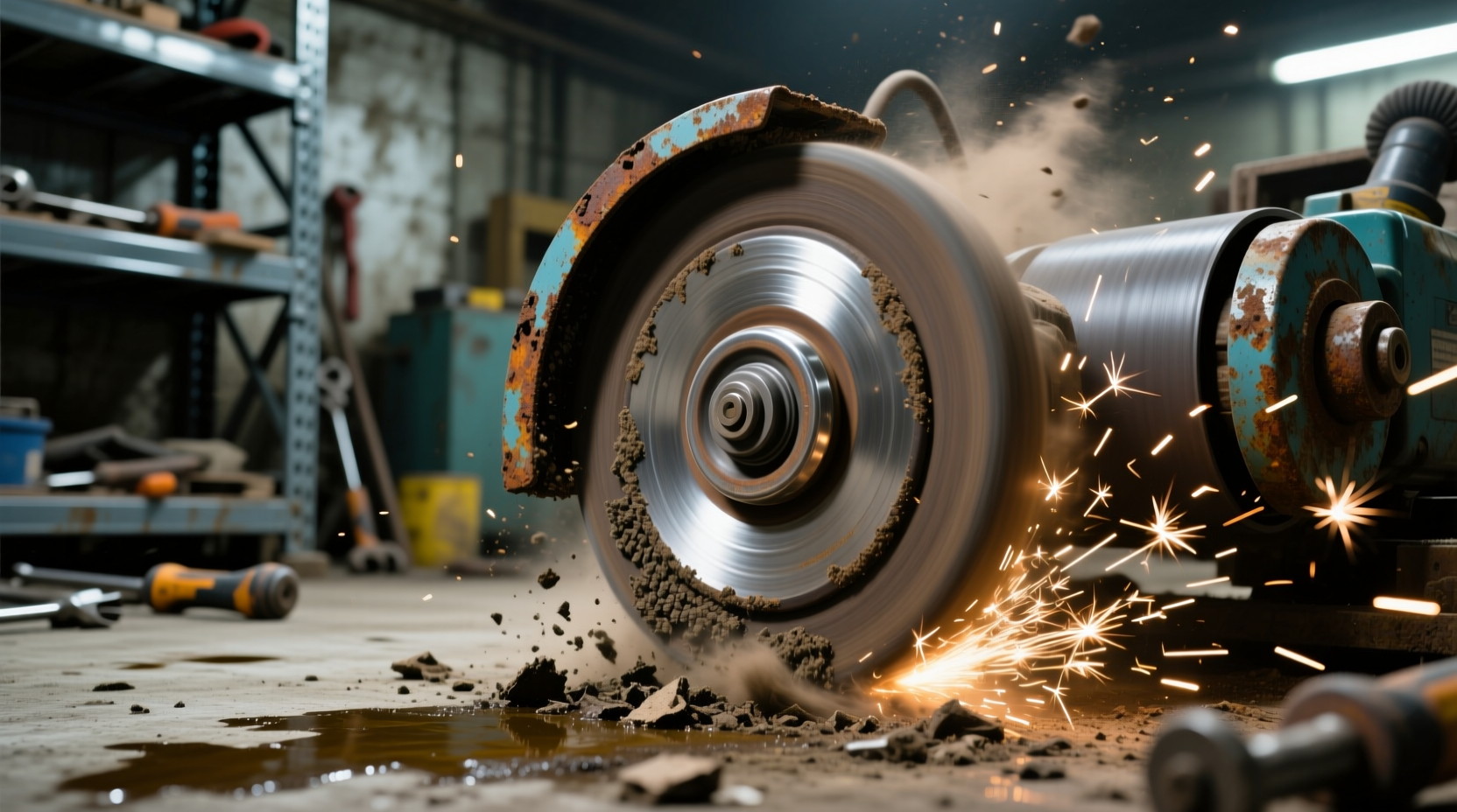 clean a dirty buffing wheel in seconds using a belt san