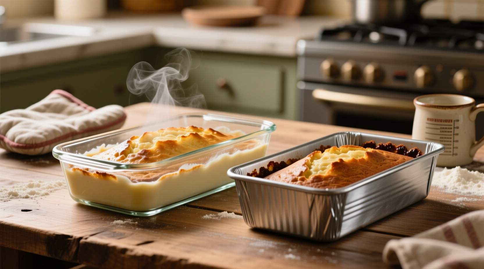 baking in glass versus metal