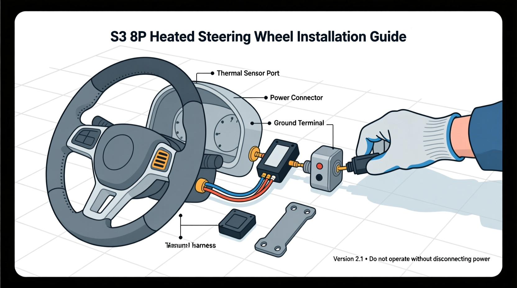 s3 8p heated wheel install