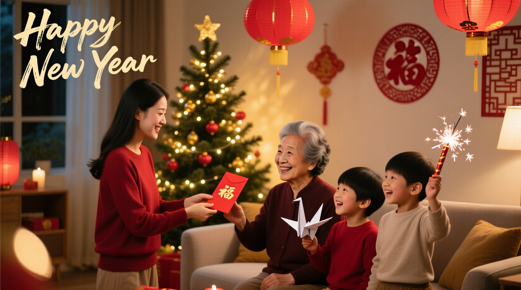 how to wish happy new year to family members