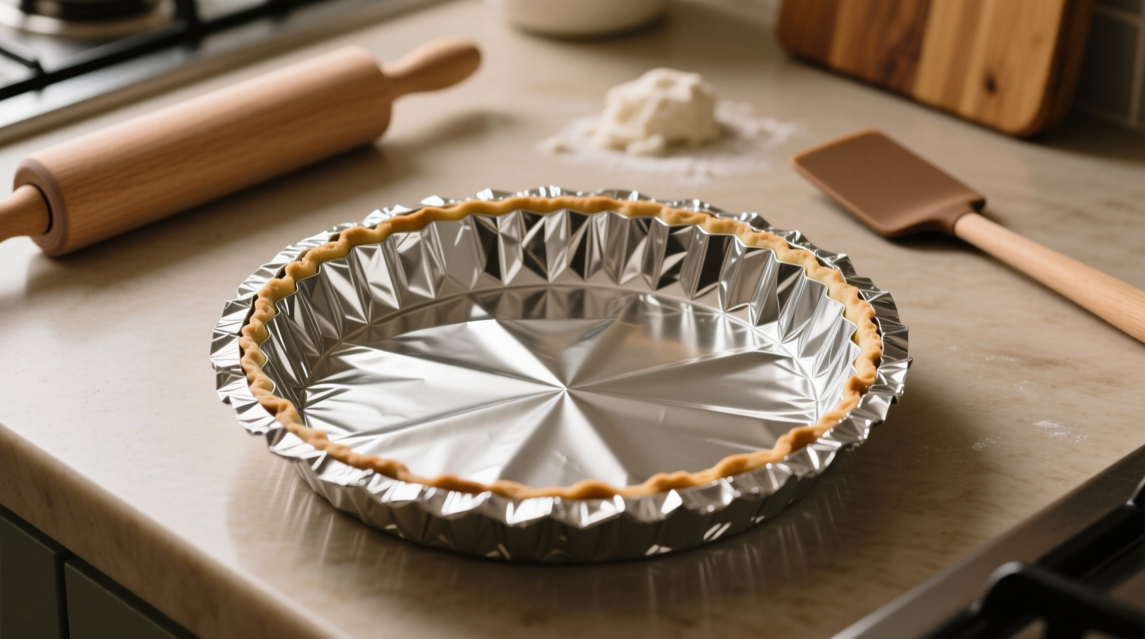 hack a tart pan with aluminum foil for custom sizes