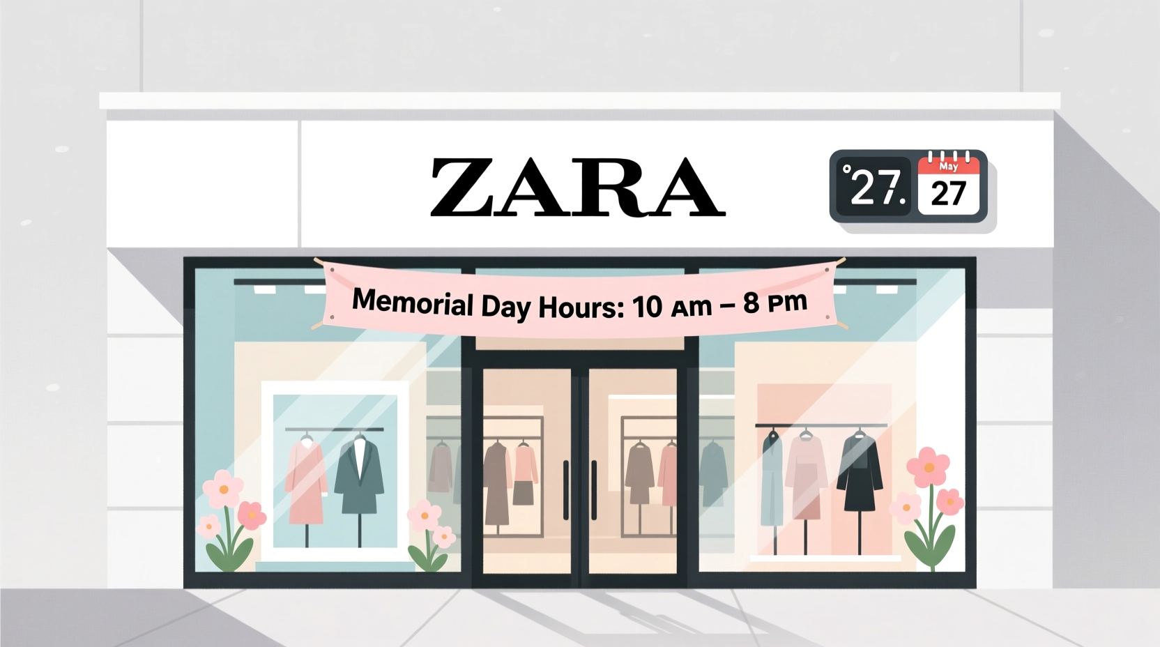 is zara open on memorial day