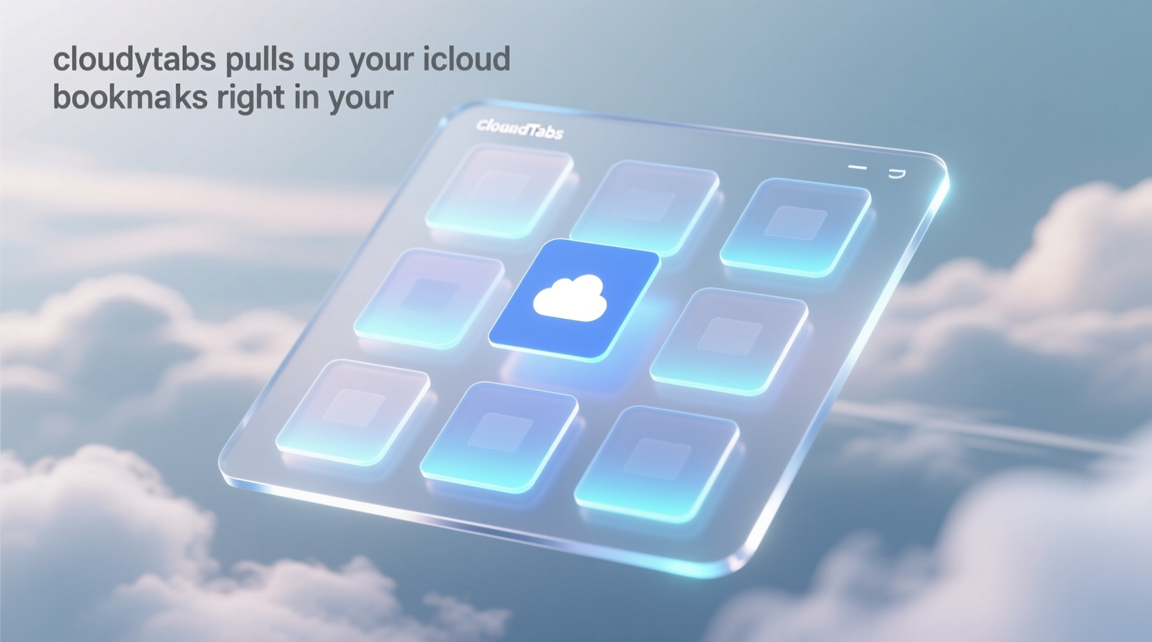 CloudyTabs pulls up your iCloud bookmarks right in your browser