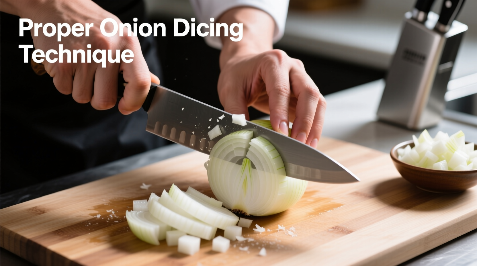 dicing an onion properly