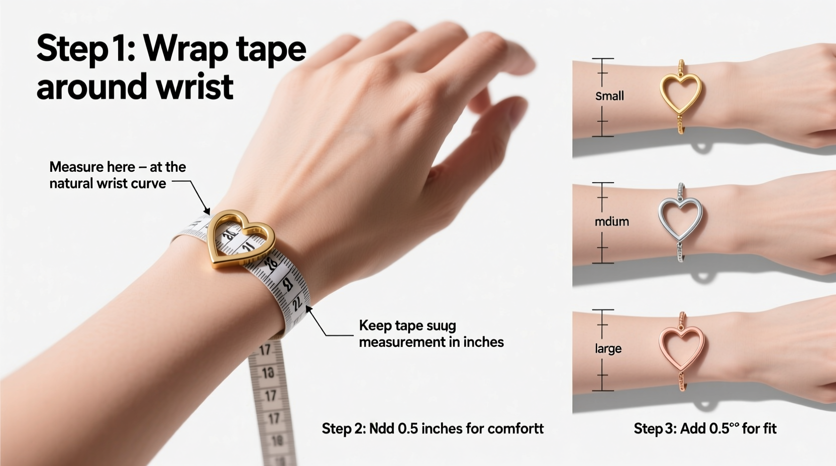 precise heart bracelet sizing a step by step guide to measuring your wrist perfectly
