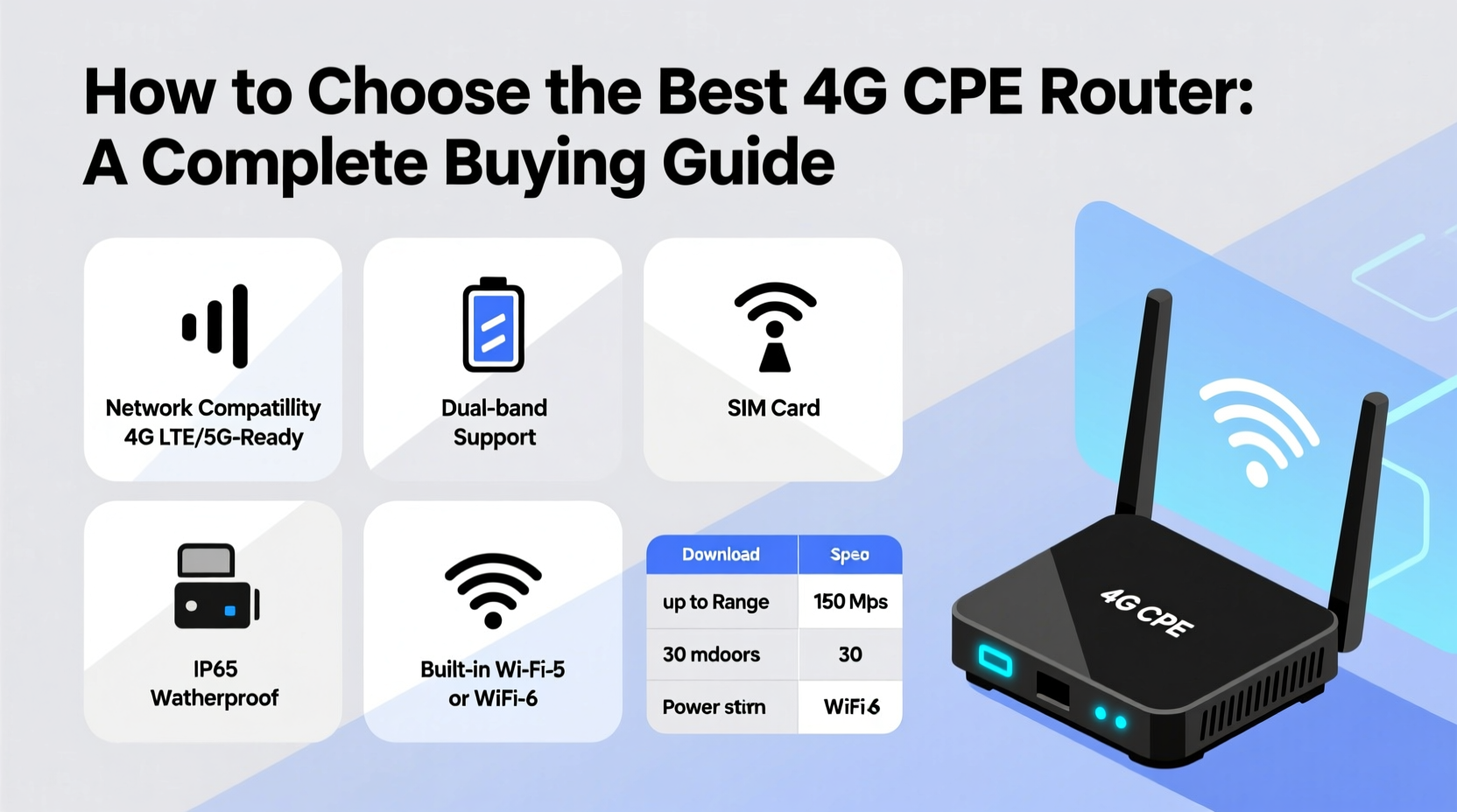 How to Choose the Best 4G CPE Router for Reliable Home or Mobile Internet