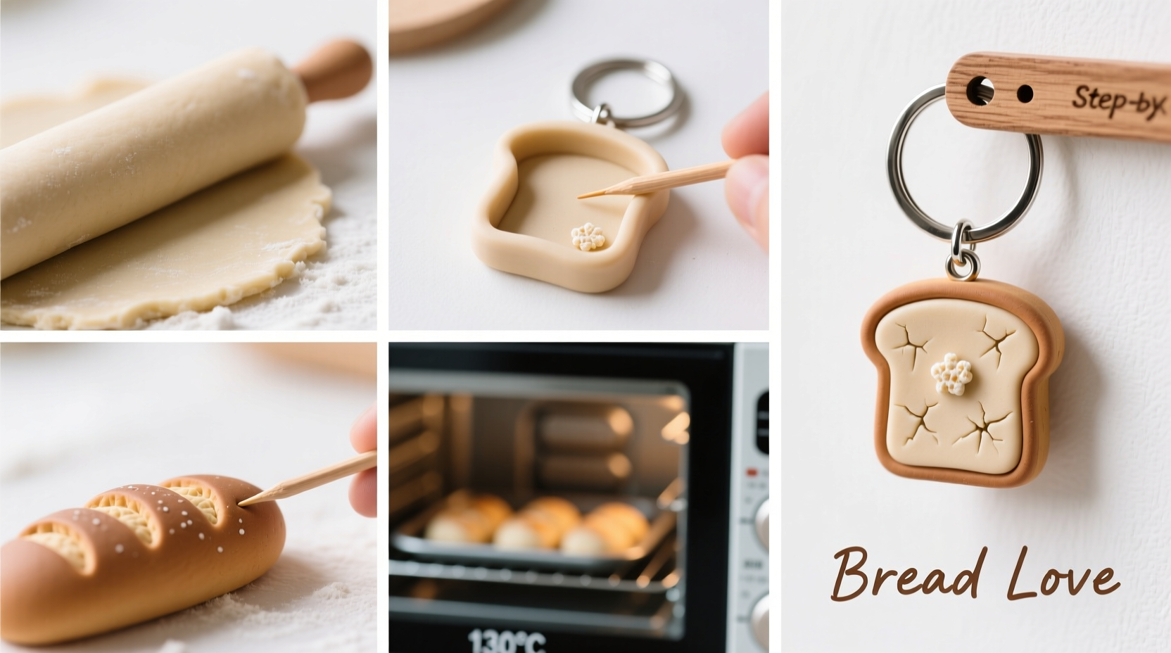 step by step guide to crafting a charming diy bread keychain pendant at home