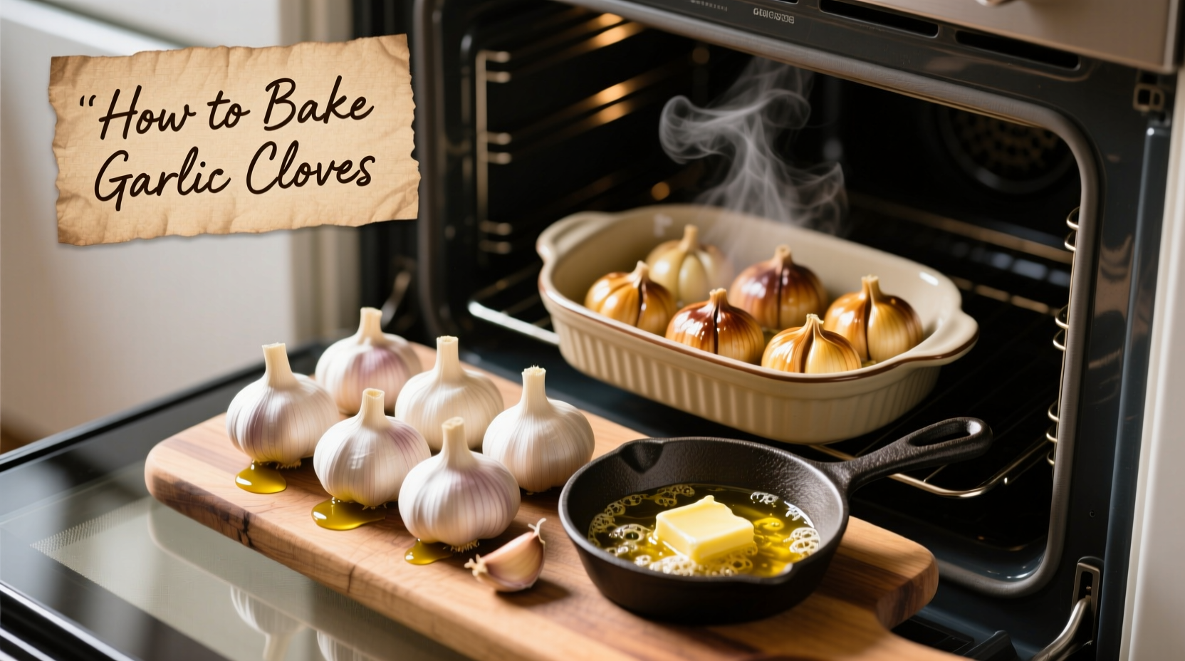how to bake garlic cloves
