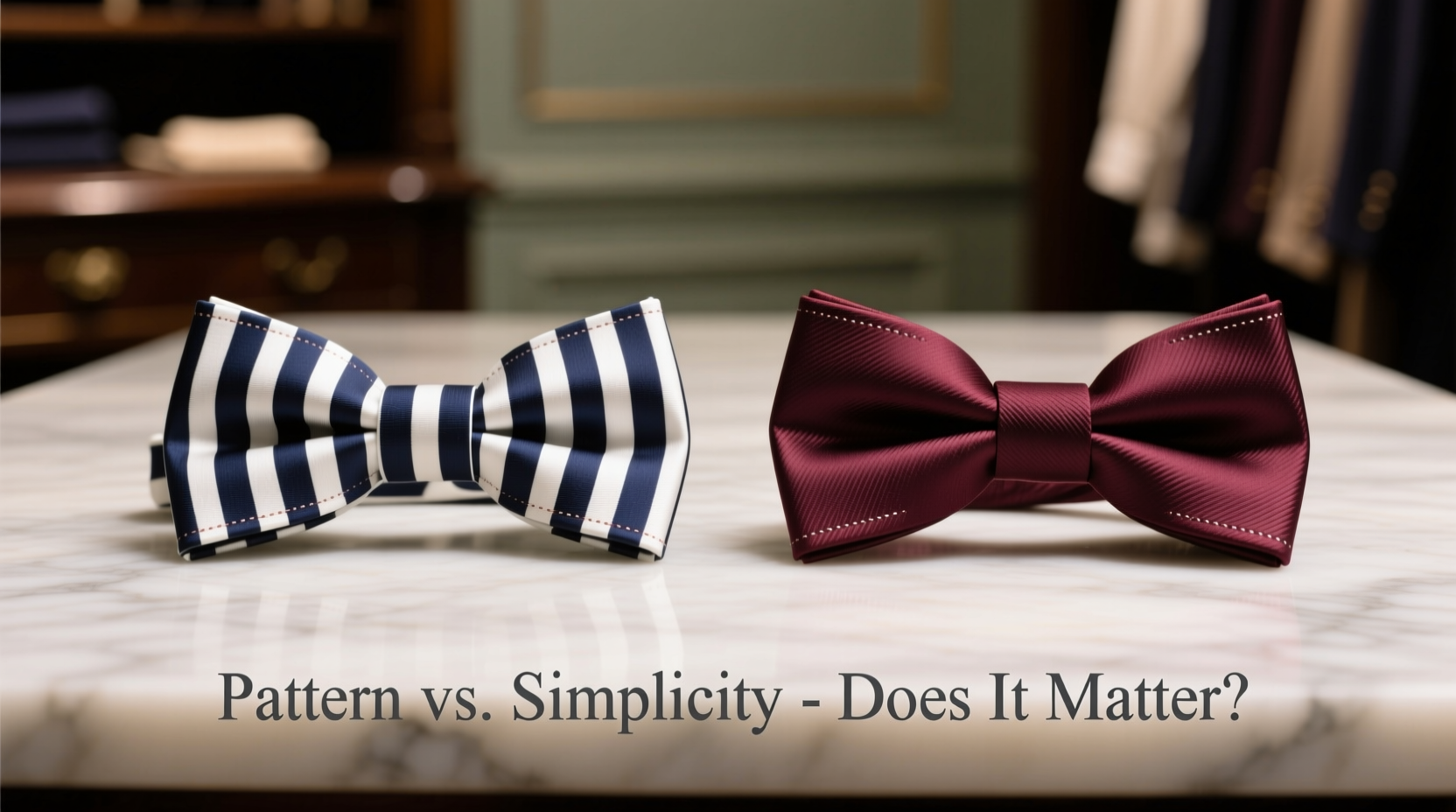 striped bow tie vs solid does pattern actually matter or is it just personal preference