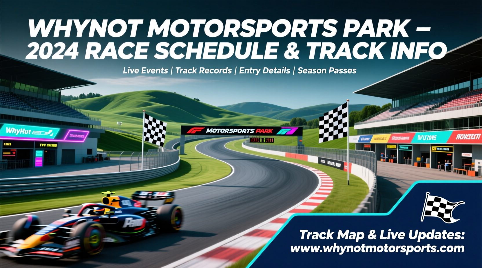 whynot motorsports park schedule news and track information