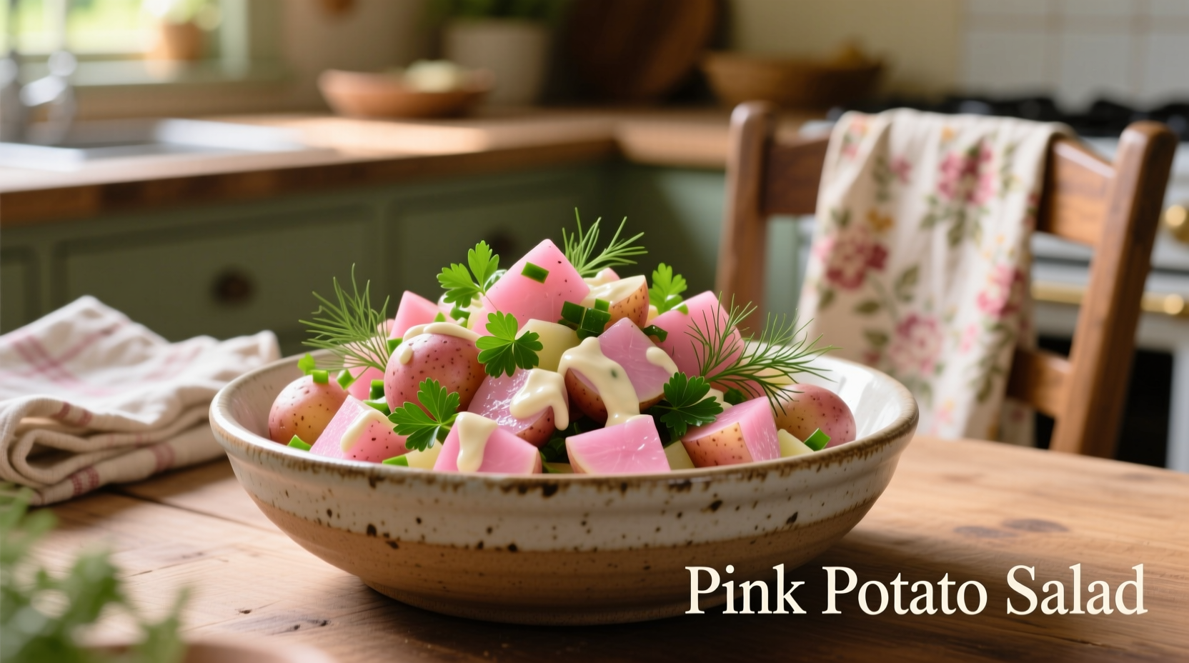 pink potato salad
